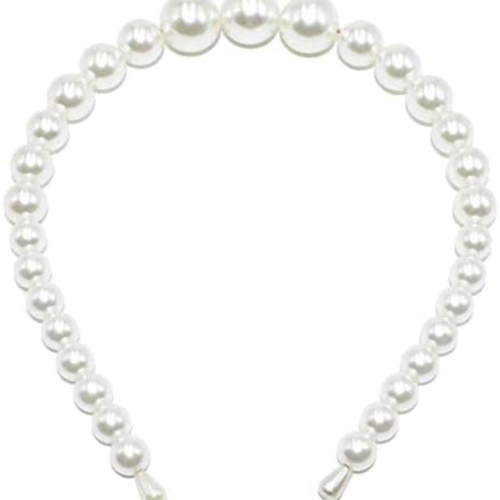 Elegant White Pearl Headband